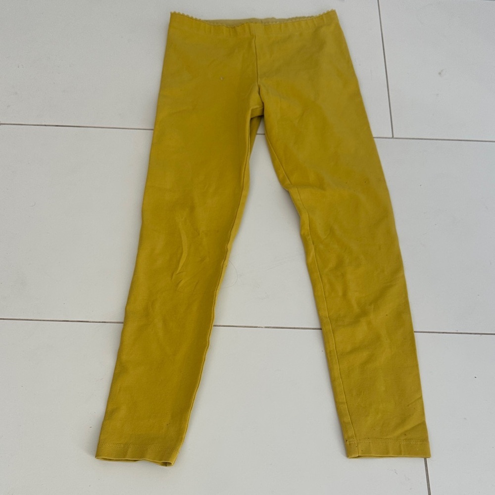 Tea Collection Mustard Yellow Leggings 6